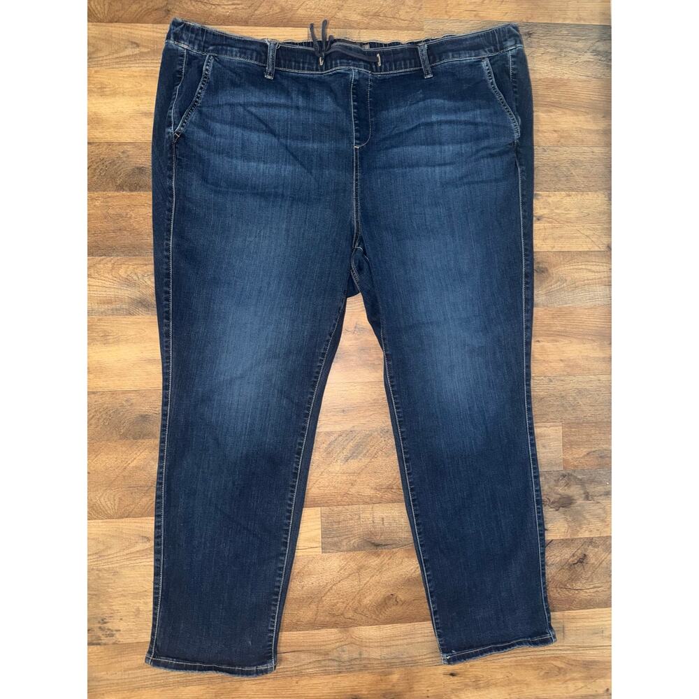 Torrid women’s boyfriend straight draw sting blue jeans